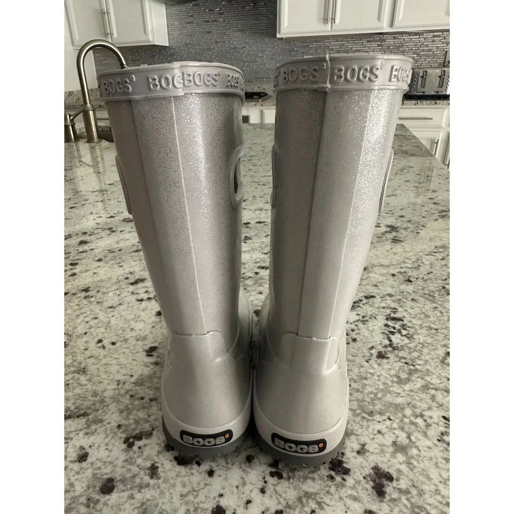 Bogs Kids Skipper Glitter Waterproof Rain Boots sz 11